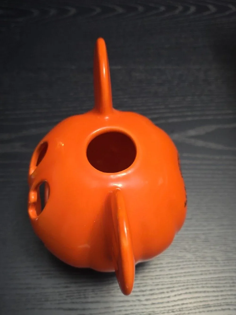 Disney Orange Mickey Pumpkin Candle Holder, w/ Tealight & Free Mickey Ears